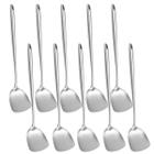 10 Espátulas Inox Utensílio De Cozinha em Metal Fritura 31cm - Freecom