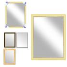 10 Espelhos de Parede com Moldura 20x15cm Retangular Adesivo