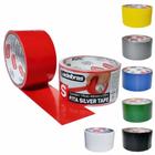 10 Fita Adesiva Silver Tape Reforçada 48mm X 5m