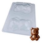 10 Formas Com Silicone P/ Chocolate Bwb Urso Lapidado 3665