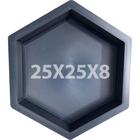 10 Formas Para Bloquete Piso Calçada Sextavada 25X25X8 Preta