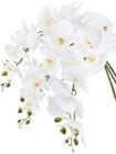 10 Haste de Orquídea Branca Artificial 97cm para Decoração - La Caza Store