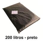 10 Kg Saco De Lixo 200 Litros Preto 200l Reforçado 0,2 Micra