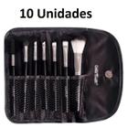 10 Kit Com 7 Pincéis Macrilan Com Necessaire Macrilan