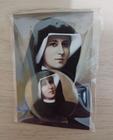 10 kits de botton com cartão de oração de Santa Faustina