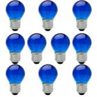 10 Lâmpada Bolinha Azul 40w Incandescente E-27 127v - SADOKIN