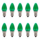 10 Lâmpada Chupeta Verde 7w Incandescente E-14 127v