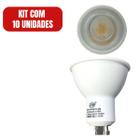 10 Lâmpadas Dicroica Gu10 Spot Led 4,8w Branco Quente 3000k - Lt Leds