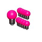 10 Lampadas Led Bolinha G45 3W Rosa 127V Galaxy