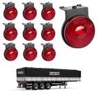 10 Lanterna Lateral Randon LED Rubi 65mm Suporte - Conector - DW Componentes