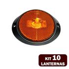 10 Lanternas Lateral LED Caminhão Carreta Frontal Amarela