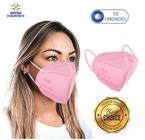 10 Máscaras Descartáveis Rosa KN95 PFF2 WWDoll Cód Anvisa