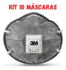 10 Mascaras Respirador Pff2 8023 3m Carvão Ativado Com Válvula