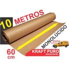 10 METROS PAPEL PARDO KRAFT PURO RESISTENTE C/ 60 cm, DIRETO FABRICANTE