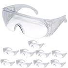10 Óculos De Proteção Epi Segurança Sobrepor Outro Óculos