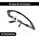 10 Óculos Proteção Motoqueiro Dentista EPI Motoboy Segurança
