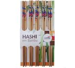 10 Pares Hashi Bambu Sushi Sashimi 24cm Lavável Reutilizável
