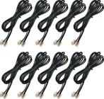 10 Pcs Cordao Liso Fone 2 Vias Rj11 Original Intelbras 1,8m