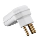 10 Plug Plugue Macho 3 Pinos 20a 90 Graus Branco Margirius