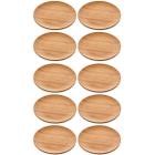 10 Pratos de Bambu Lyor 18cm Rasos Verona Petisqueiras Redondas Sobremesa Recipientes