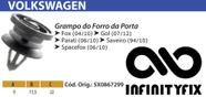 10 Presilha Grampo do Forro da Porta - VW Volswagen Fox - Gol - Parati - Saveiro - Spacefox - P136 - PLASTCAR