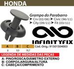 10 Presilha Grampo do Parabarro - Honda Crv - Honda Civic - Honda City - Honda Fit - P121