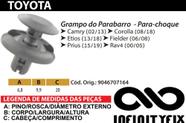 10 Presilha Grampo do Parabarro Para-choque Toyota Etios Corolla Camry Fielder Prius Rav4 - P183
