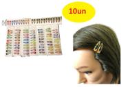 10 Presilhas De Cabelo Tic Tac pequeno 3cm Sortido Infantil