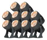 10 Refletor Led Spot Beam 10w Outdoor Branco Quente