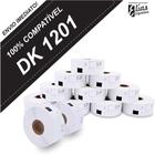 10 Rolos Dk 1201 - Etiqueta Compatível Dk1201