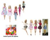 Avelart - Casa da barbie pintada + 35 mini móveis mdf cru