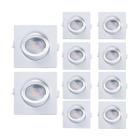 10 Spot De Led Embutir Par20 Quadrado 7W 4000K Taschibra