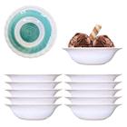 10 Tigelas Bowl Melamina Redonda Decorada Espiral 800ml - Fx