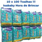 10 Toalhas Lenços Umedecidos Infantil Hora de Brincar Com 100 Unidades Isababy