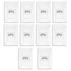 10 Tomadas Padrão 2P+T 10A Com Placa Evidence - FAME