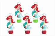 10 tubetes 13cm para doces Ariel Pequena Sereia