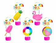 10 tubetes 13cm para doces Pool Party Menina