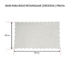 10 Unidades Cake Board Base Laminada P/ Bolo Retangular 20x33cm.Prata - TAMAROZZI EMBALAGENS