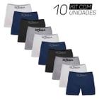 10 Unidades Cuecas Boxer Algodão Masculino Box Sem Costura Zorba