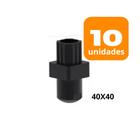 10 Unidades Pé de Nylon 40x40mm para Mesa c/ Regulagem