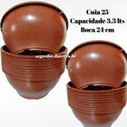 10 vasos Cuia 25 cor cerâmica Marrom 3.3 litros top de linha