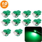 10 x Lampada T5 b8.5D 12v Painel Carro Verde - 10 Un