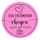 100 Adesivos Redondos Sua Encomenda Chegou