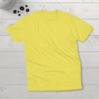 100% Algodão - Camiseta Camisa Masculino Feminino Amarelo Canário Casual