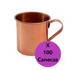 100 Caneca Moscow Mule Alumínio Pintado Linha Premium 350ml