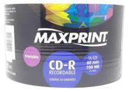 100 cd-r printable maxprint 700 mb 80 minutos 52x