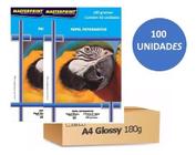 100 Folhas Papel Foto Glossy 180g A4 Brilho Prova D'agua