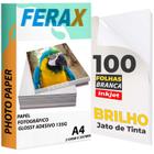 100 Folhas Papel Foto Glossy Adesivo À Prova D'água A4 135g