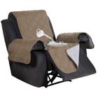 100% impermeável cadeira reclinável cobre acolchoado cadeira reclinável slipcover móveis protetor de pet sofá tampas com apoio antiderrapante, largura do assento até 30 polegadas, taupe - Flamingo P