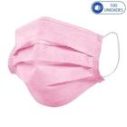 100 Máscaras Cirúrgicas Rosa Descartáveis Tripla Camada Com Filtro e Clip Nasal